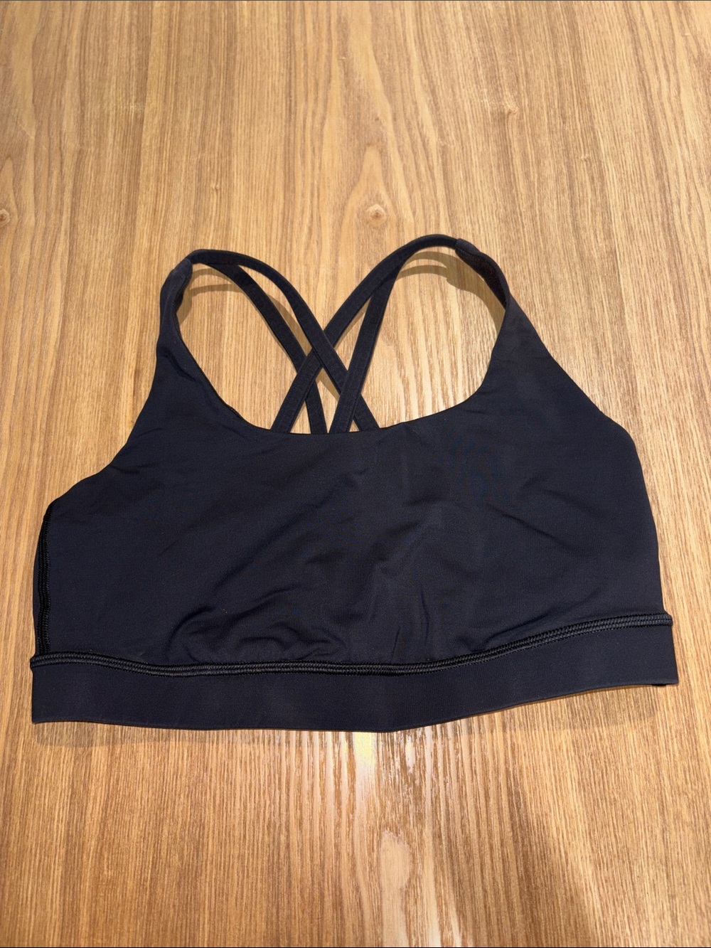 lululemon athletica Black Crisscross Strappy Sports Bra